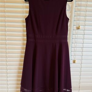 Calvin Klein Sleeveless Fit & Flare Dress – Plum – Size 12